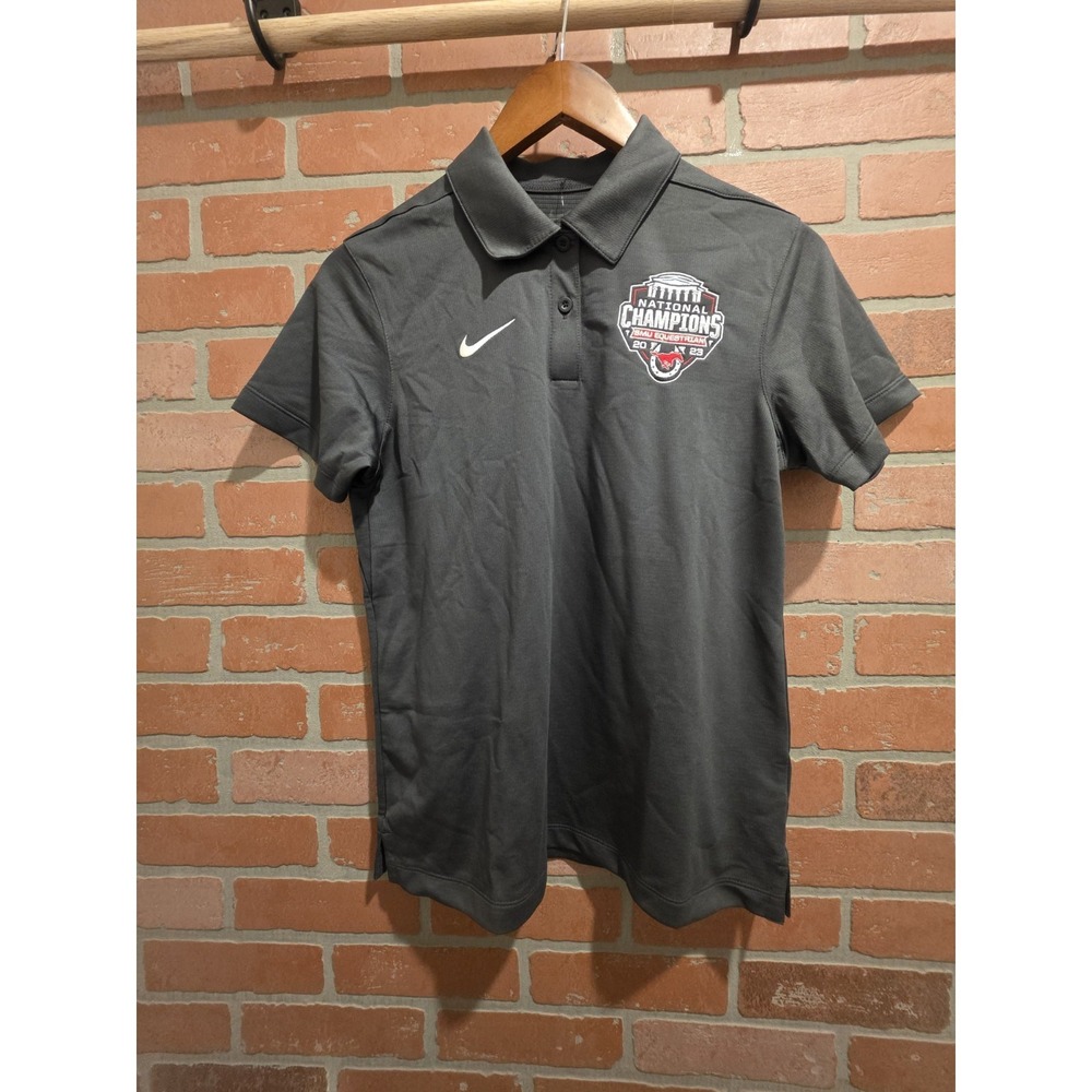 Nike SMU Mustangs Women's Dryfit Polo 2023 Equestrian National Champs Multi Size